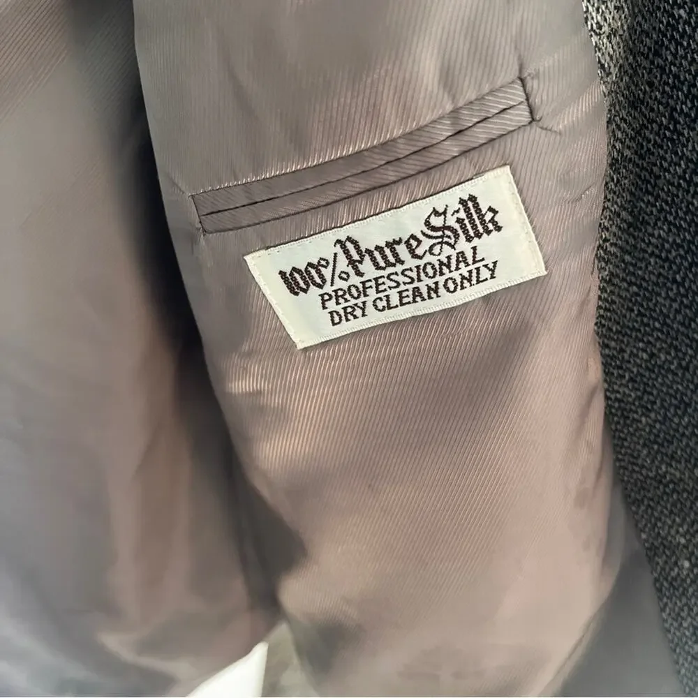 Von Furstenberg tan silk suit blazer sports jacket brown size 44L